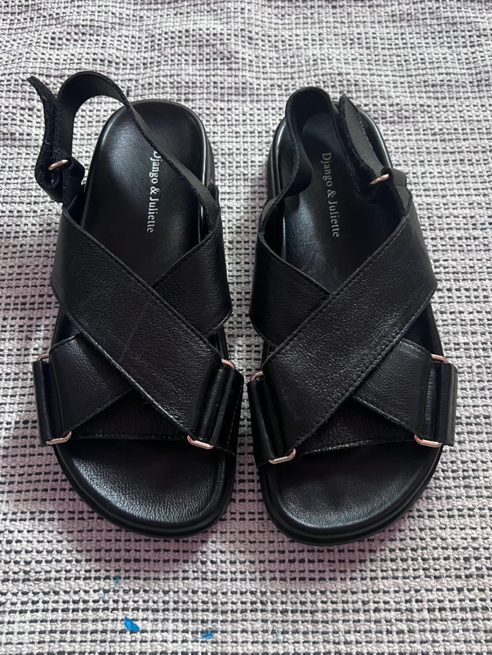 Django & Juliette Leather Sandals — Size 37